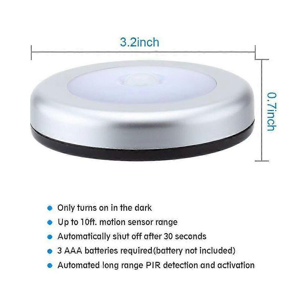Cabinet 6 Night Wardrobe Light LED Motion Sensor Light with Magnetic Base for Kitchen Stair Display Cabinet White Warm White Light