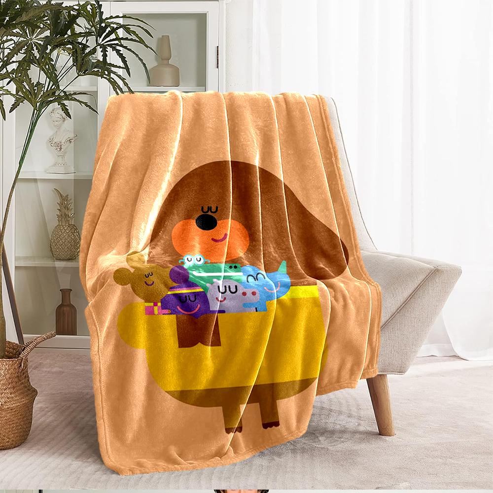 Hey Duggee Theme Printed Blanket - Perfect for Couch, Bed, Travel & Outdoor Use | Machine Washable, Cozy & Durable.
