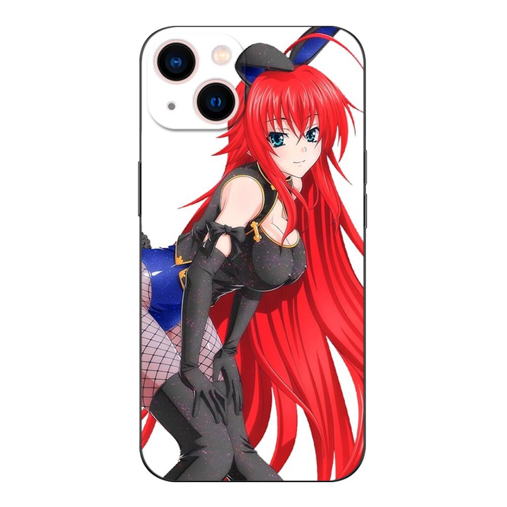 Black tpu Case For Samsung galaxy S6 s7 s8 s9 plus back cover Spduak High School Rias Gremory