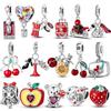 Медно-красный цвет Подвески-шармы в виде клубники Бусины Ювелирные изделия Подходят для оригинального браслета Для женщин Подарок своими руками Вечеринка