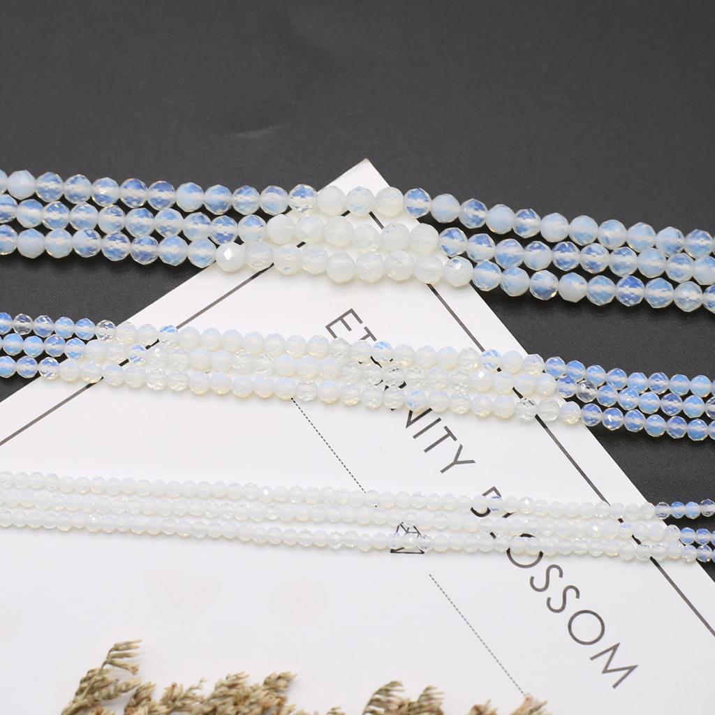 Бусины из натурального камня опал круглые граненые бусины подвески для изготовления ювелирных изделий DIY ожерелье браслет серьги аксессуар