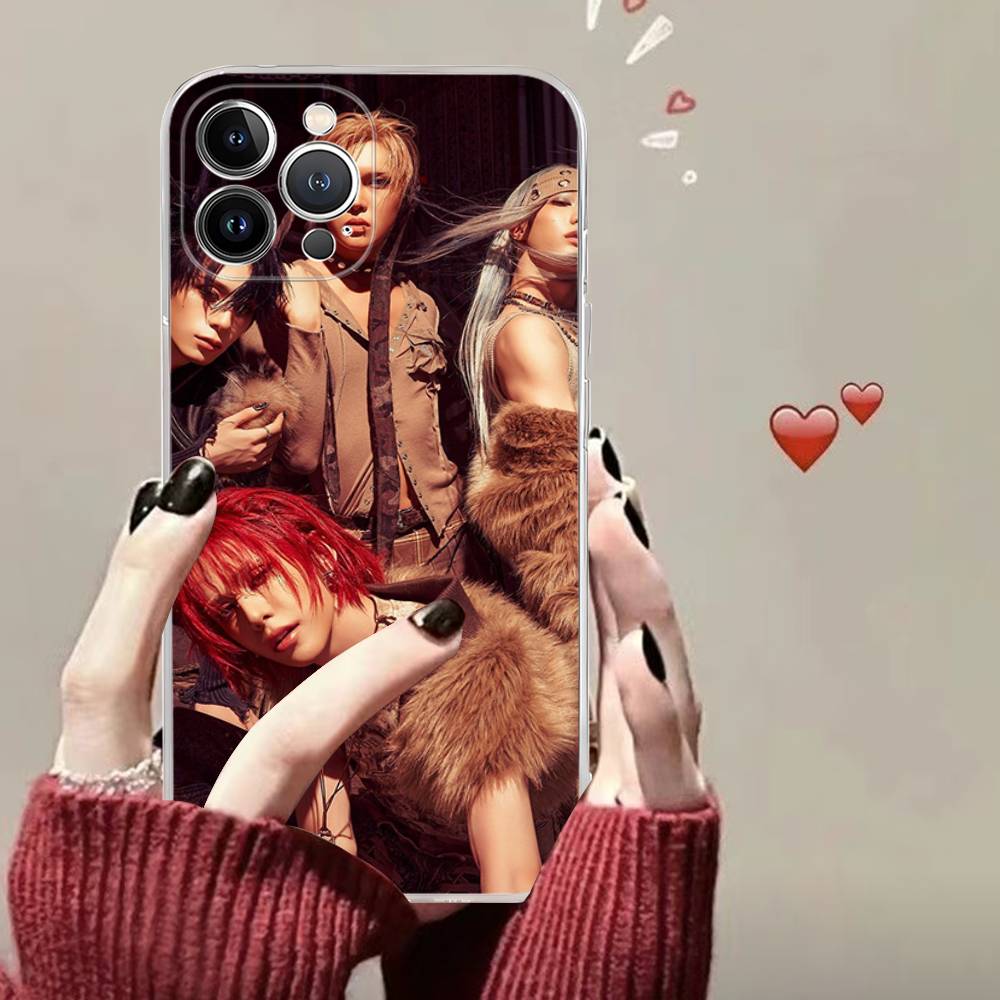 Kpop Group XLov Transparent Phone Case For IPhone 17 Air 16 Pro Max 15 14 13 12 11Plus Shockproof Cover