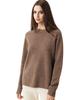Solid Color Wool Sweater: Seven-Stitch, Long-Sleeve, Warm and Simple Autumn/Winter Commuting Base Layer.
