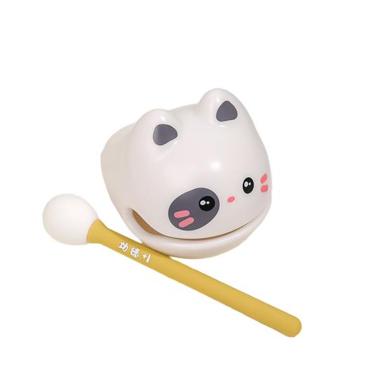 Игрушка деревянная рыба с изображением животных из мультфильма и молотком для детей и взрослых, для снятия стресса, медитации, успокаивающего ударного инструмента в виде дзен-барабана