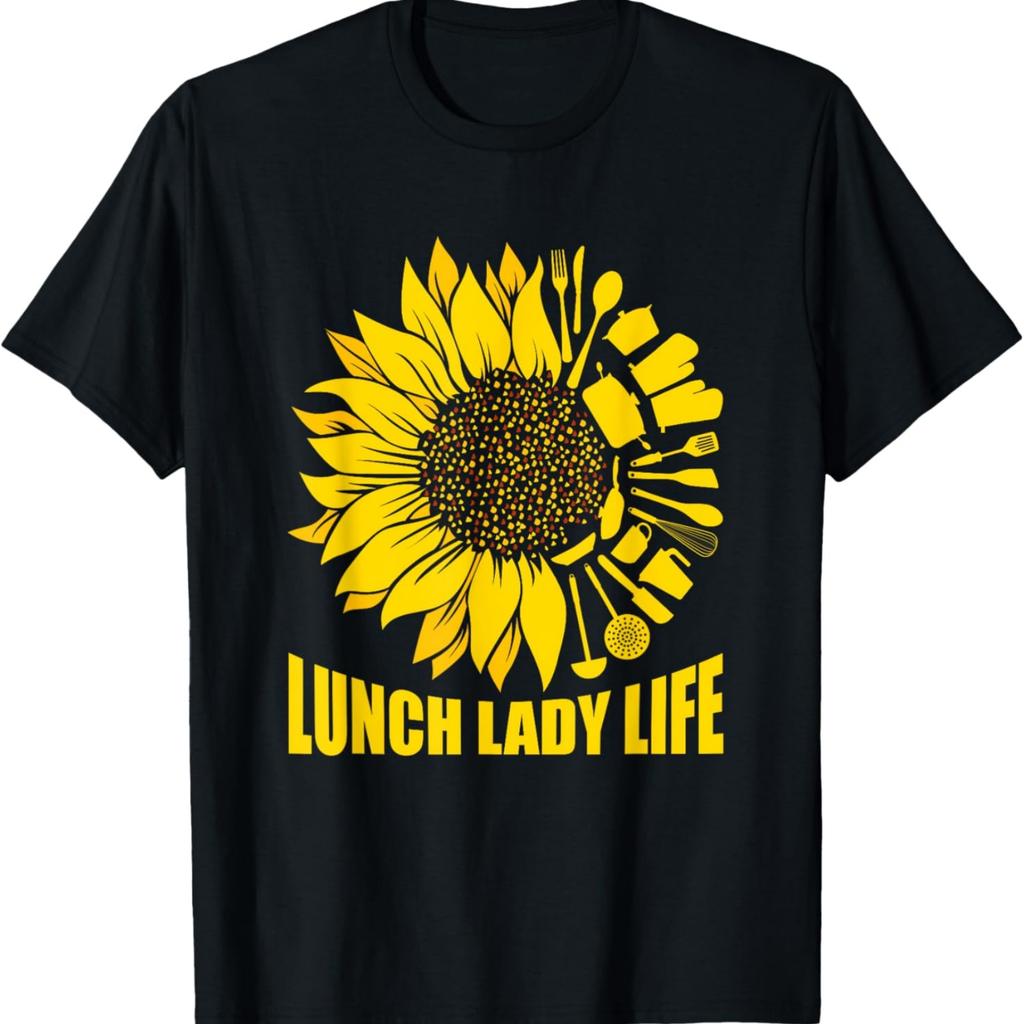 Lunch Lady Life Sunflower Cafeteria Worker T-Shirt