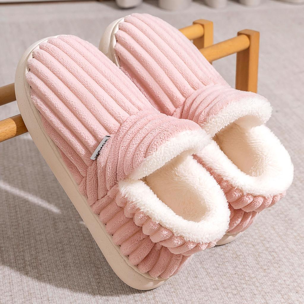 Новые зимние толстые плюшевые тапочки для пар, домашние, пушистые, нескользящие, мужские и женские, пушистые, теплые, повседневные, плюшевые, мягкие, хлопковые тапочки