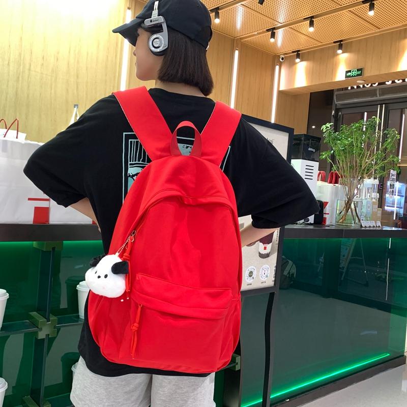 Женский рюкзак большой вместимости, однотонный, студенческий рюкзак, мужской школьный рюкзак