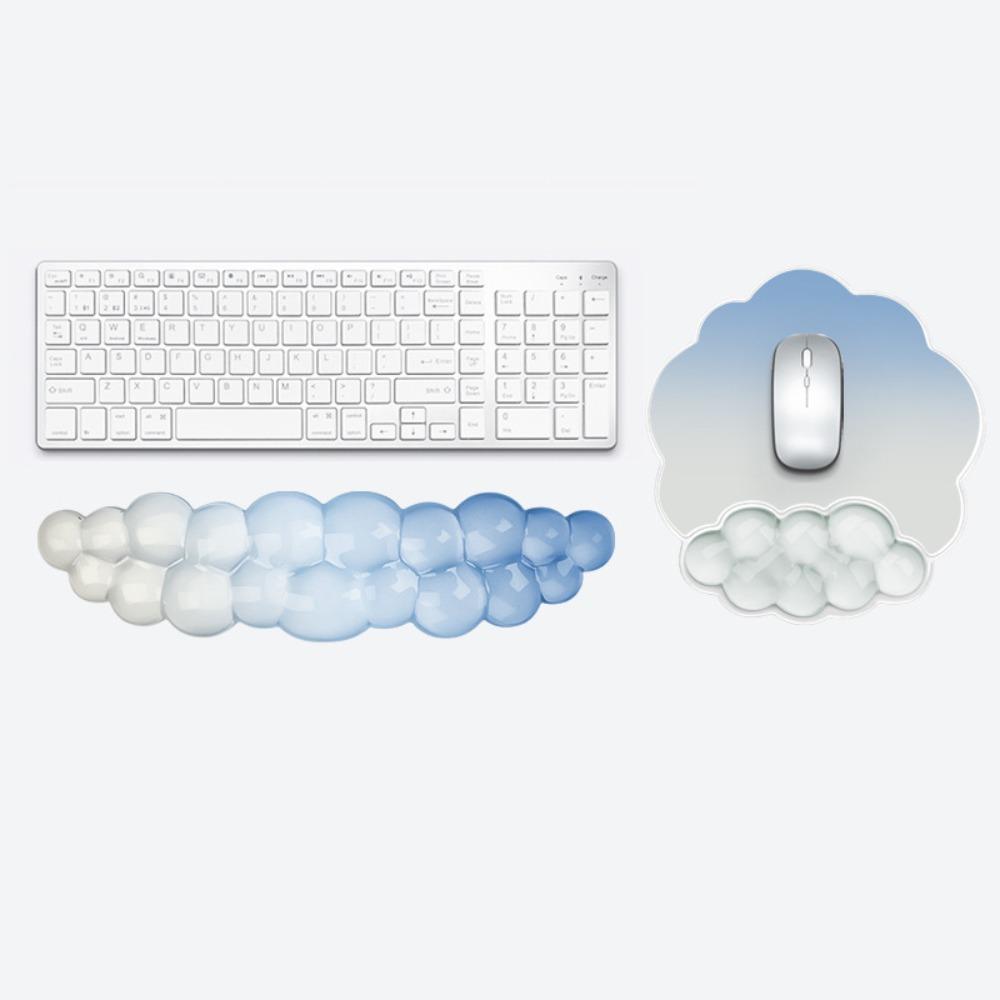 Gradient Silicone Wrist Support Transparent Keyboard Wrist Pad Wrist Rest Mouse Pad Office