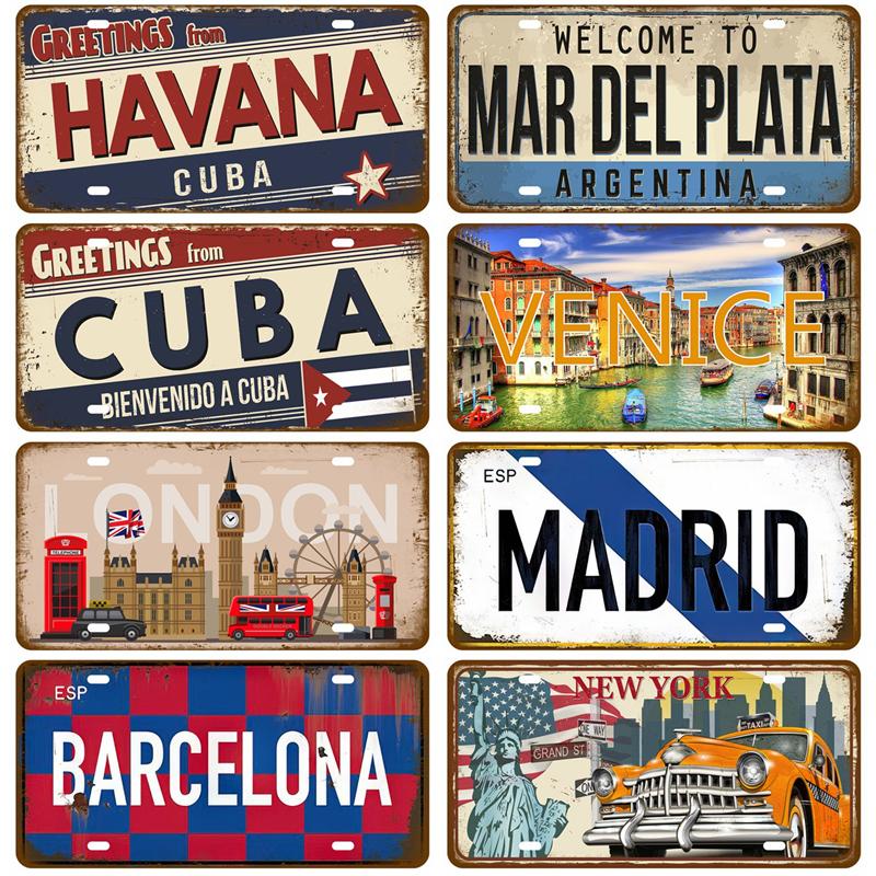 Декор для дома, стены, гараж, бар, паб, клуб, кафе, кухня, жесть, город, штат, жестяная табличка, художественная жестяная табличка, знаковая металлическая вывеска, искусство