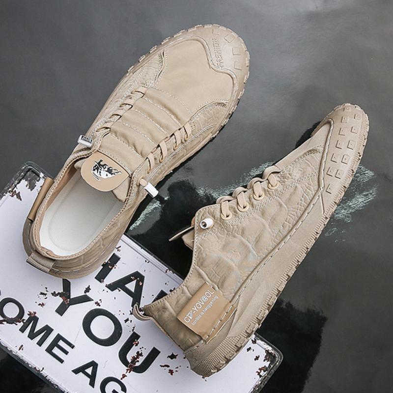 Повседневная обувь для мужчин, уличные кроссовки на шнуровке, дышащие, плоские, вулканизированные туфли, модная мужская парусиновая обувь Zapatillas De Hombre