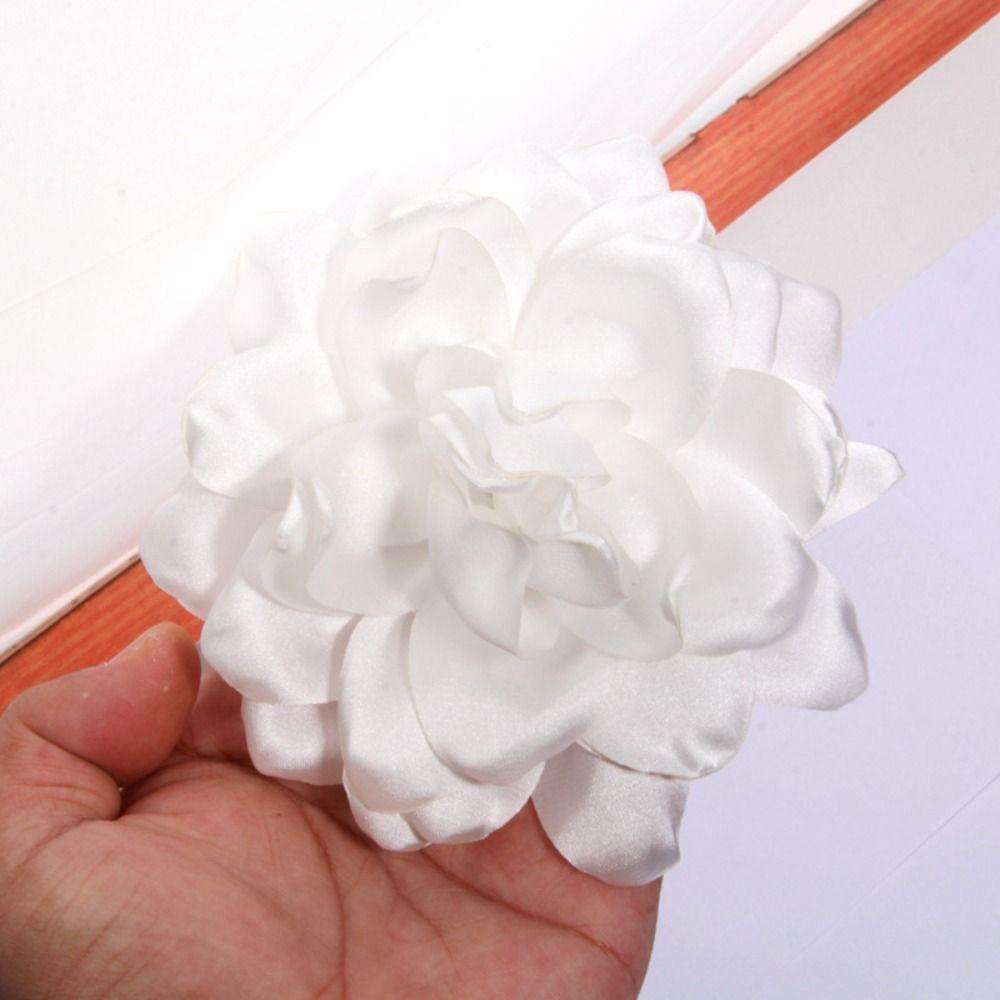 Handmade Lapel Pin Accessories Fabric Artificial Flowers DIY Sewing Patches  for Headbands Headwear