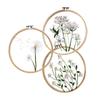 Diy Chinese Style 3D Transparent Yarn Embroidery Hand Embroidery Material Package + 20CM Round Embroidered Frame