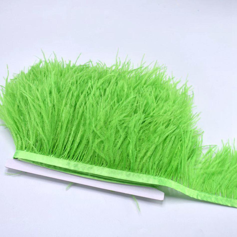 1M 8-10cm White Feathers Ostrich Plume Trim Wedding Crafts DIY Natural Feather Ribbon Sewing Party Handmade Headdress Carnival