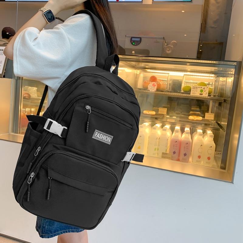 IELGY Korean Version of the Casual Large-capacity Backpack Female Simple Primary School Junior High School Student Bag