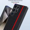Для Samsung Galaxy S25 Ultra чехол кожа + ПК жесткий чехол для телефона текстура углеродного волокна