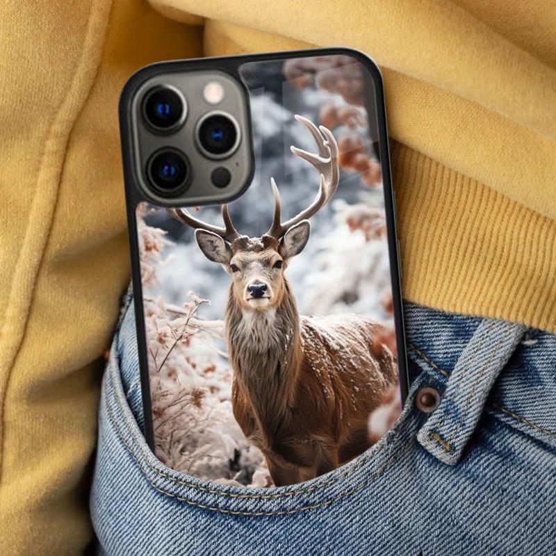 Deer Hunting Animal Soft Phone Case for iPhone 17 Air 16e Pro max 15 Pro 13 14 Plus 11 12 MagSafe Magnetic Coque