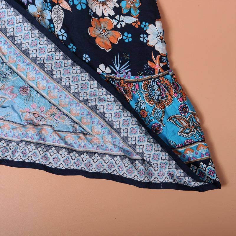 Весенне-летнее женское платье с цветочным принтом на талии в стиле бохо для отдыха и путешествий