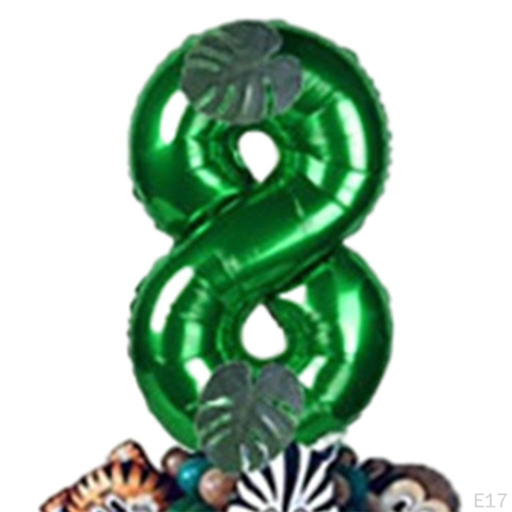 28 штук шаров с животными джунглей, декор с листьями, тематические, милые, зеленые, алюминиевые, латексные шары для