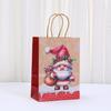 StoBag Новогодние мешки Санта-Клаус крафт-бумажные подарочные пакеты с ручками пакеты для подарков на праздничную вечеринку многоразовый экологичный пакет для упаковки подарков