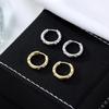 Banyan Tree S925 Silver Geometric Zircon Circle Earrings for Women