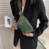 Monochromatic Leather Chest Bag for Women  Crossbody Bags  Belt Bags  Luxury Bags  Women's Fashion