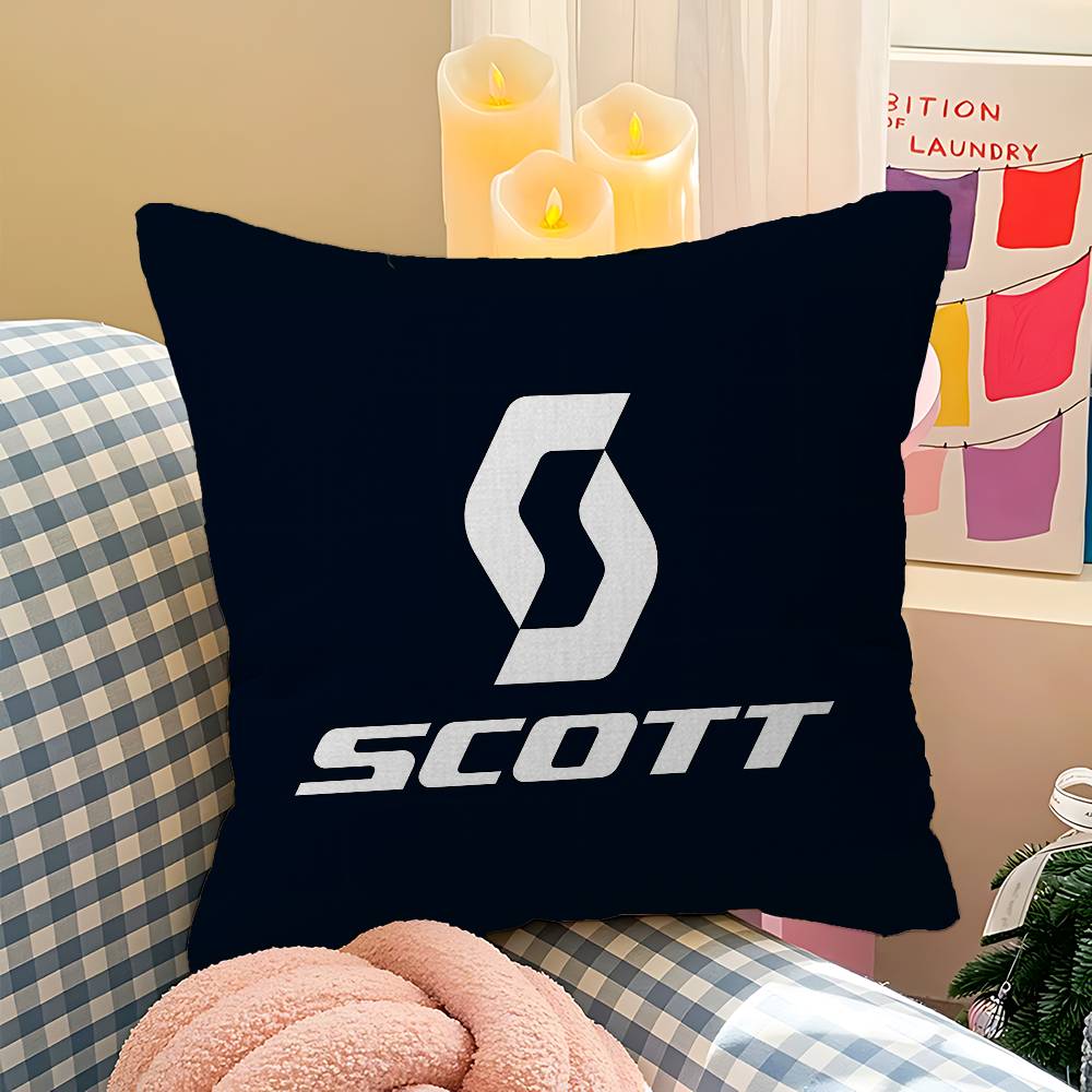 S-Scott Велосипедный Логотип Персонализированное Изображение Текст Домашние Декоративные Подушки Бытовые Подарки 45X45 см