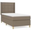Maison Exclusive - Sommier à lattes de lit avec matelas Taupe 100x200 cm Tissu