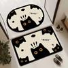 Cartoon Black Cat Diatom Mud Carpet Household Toilet Toilet Easy To Dry Mat Bathroom Non-slip Absorbent Quick Drying Mat