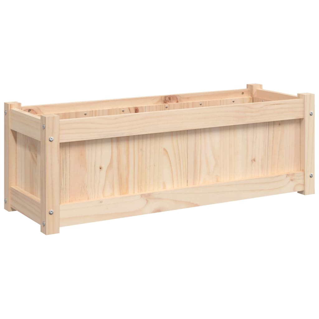 Vidaxl Donica Ogrodowa, 90X31X31 Cm, Lite Drewno Sosnowe