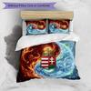 Hungary Football Printed Bedding 3 Piece Set Cozy Breathable Bed Cover Set as Housewarming Holiday Gift