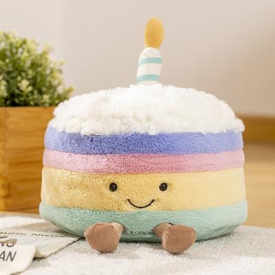 Имитация торта свеча кукла радужная плюшевая кукла для девушки подарок на день рождения девушки подушка для бросания супер милая