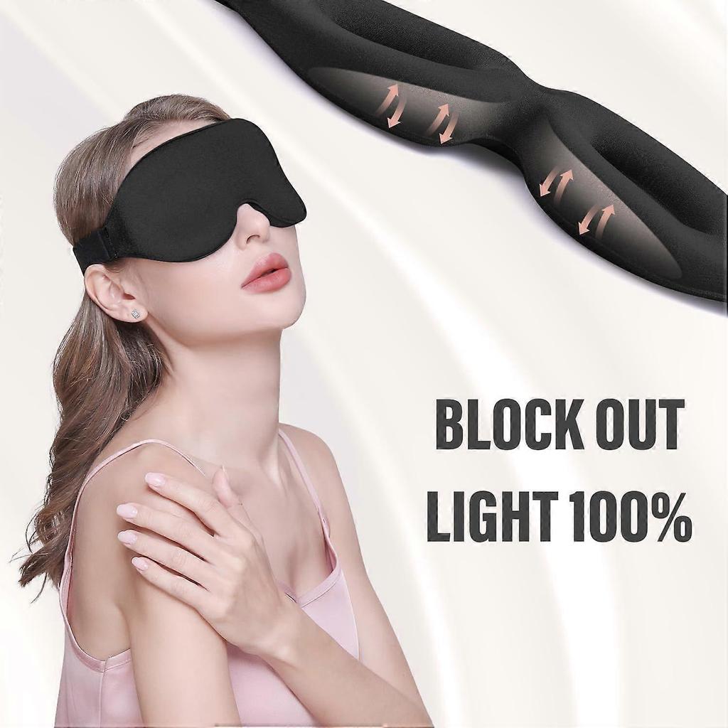 Sleep Mask for Side Sleeper, Complete Light Blocking 3D Sleeping Eye Mask, Soft Breathable Eye Cover for Women Men, Relaxing Zero Pressure Night Blin