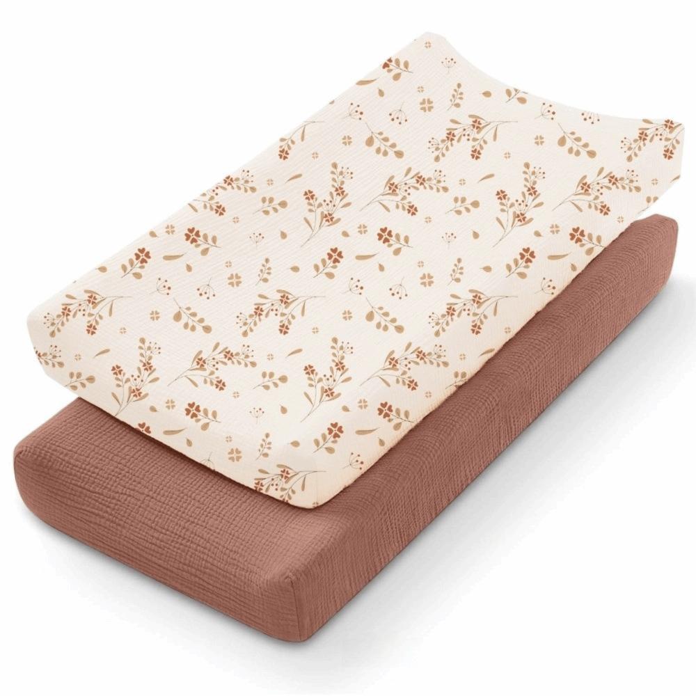 2PCS Ultra Soft Diaper Changing Pad Cover Reusable Diaper Changer Pad Diaper Changing Table