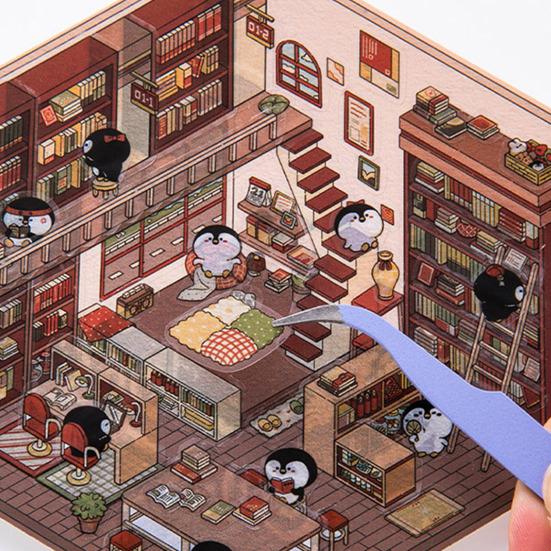 4 комплекта DIY 3D наклейки для дома с пинцетом, снимающие стресс, наклейки для ландшафтного дизайна, солнце