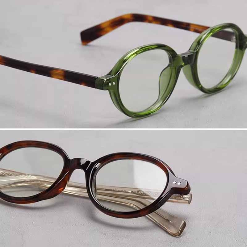 Новые модные очки с защитой от синего света, ретро овальные арт-очки для близорукости, оптическая оправа, мужские, женские, эллиптическая маленькая оправа, очки