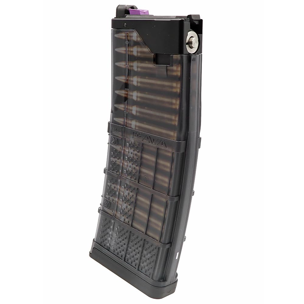 Ryohin Buhin Spare Magazine for Tokyo Marui M4 Series Electric Guns, Officially Licensed LANCER L5 AWM 300BLK, 150 Rounds, Reinforced Polymer, Black