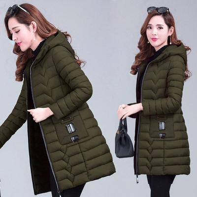 Женская куртка с подкладкой и принтом больших размеров, зимняя длинная теплая куртка, утолщенная тонкая куртка