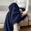 Navy Blue Sweatpants Women's New Autumn Casual Straight-leg Sweatpants Small Loose Narrow Wide-leg Pants