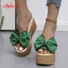 Fashion Aphixta 9cm Heels Slides Women's Shoes Woman Slippers Flip Flops Wedge Platform Shoes Woman Beach Slippers Zapatos Mujer
