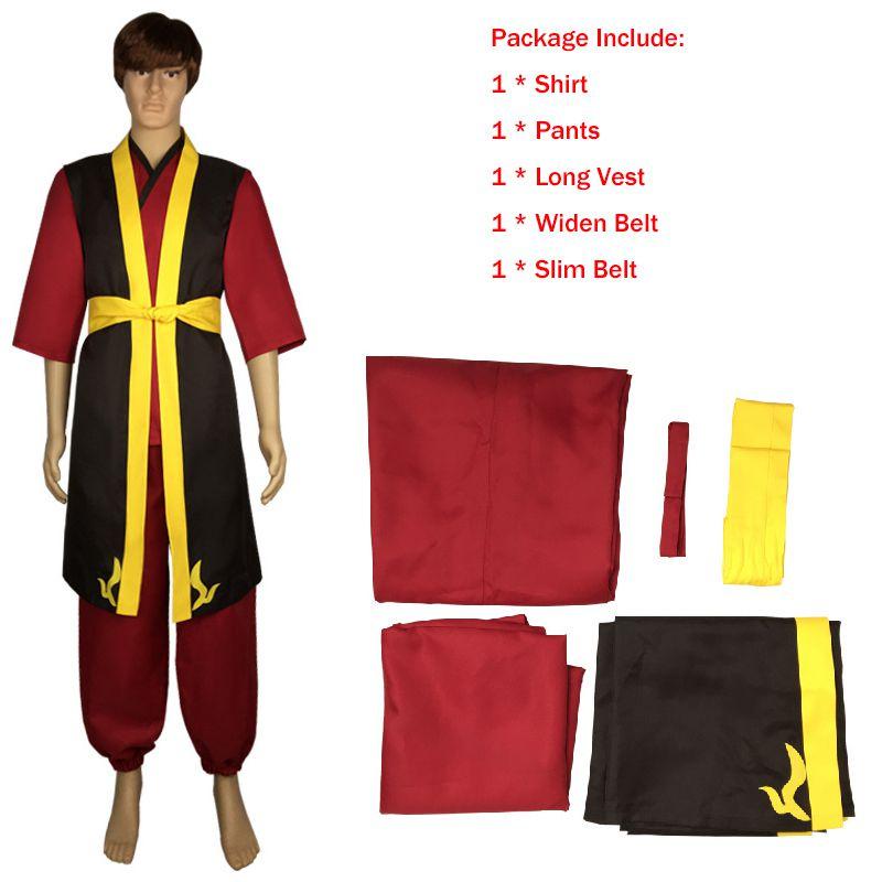 Аутентичный костюм для косплея Принца Зуко из «Аватара: Последний маг воздуха» для Хэллоуин-вечеринок