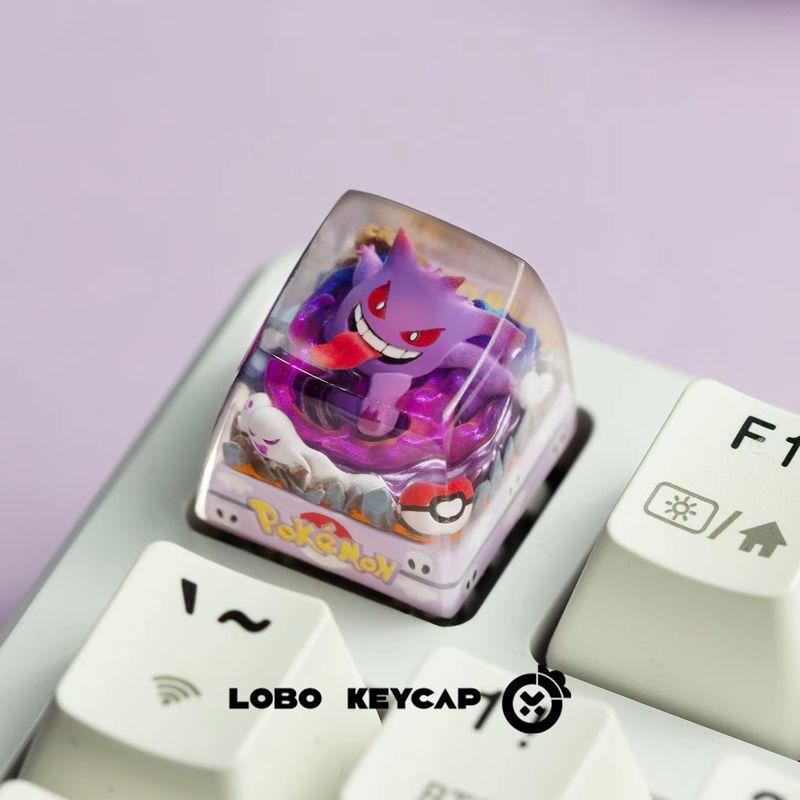 PokMon Gengar Snorlax  Keycap Anime Peripheral Mechanical Keycaps Single Cute Resin Dropping Glue  Keycap