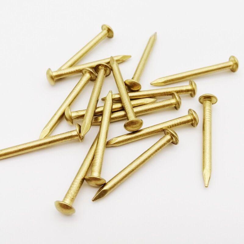 100 шт ~ 25 шт античная латунь бронза золотой диаметр 1,2 мм 1,5 мм 2 мм 3 мм чистая медь маленькая мини-круглая головка мебельная гвоздь Длина = 8–55 мм