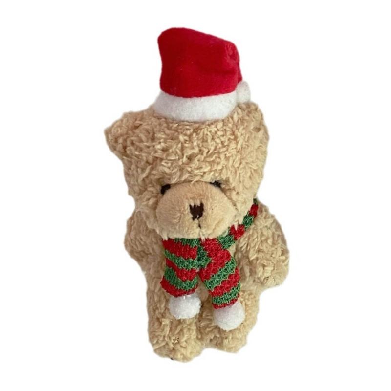 Christmas Bear Ornament Cute Holiday Decor Christmas Tree Pendant Fine Craftsmanship Adjustable Pose Bear Charm for Kids
