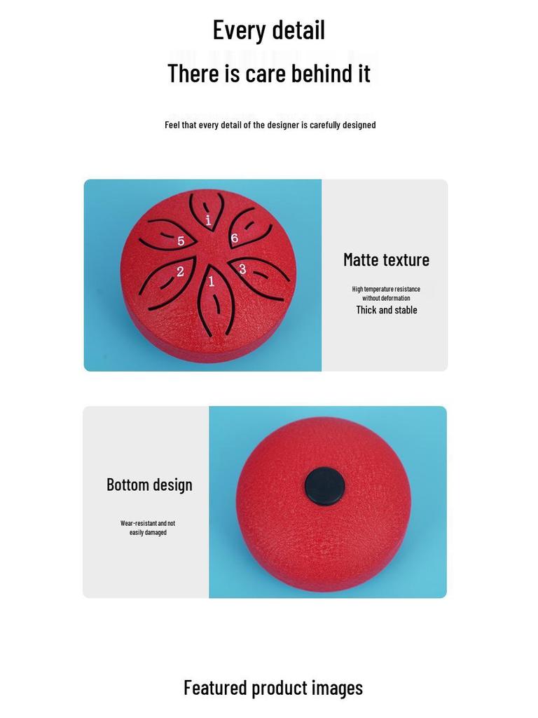 Мини 3-дюймовый стальной язычковый барабан для начинающих - детский перкуссионный инструмент