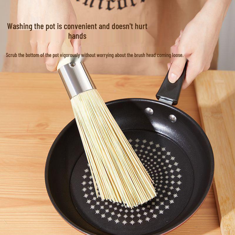 Набор натуральных бамбуковых и деревянных щеток для мытья посуды - Старомочальная люфа и экологичные кухонные инструменты для уборки