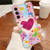Красочный чехол-сердце с граффити для Samsung A57 A37 A27 A17 A56 A36 A26 A16 A55 A54 5G S21 FE S22 S23 S24 S25 Plus S26 Ultra Мягкая крышка