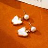 Women's Light Luxury Design Elegant Imitation Pearl Butterfly Earrings Fashionable And Versatile Niche Design Earrings