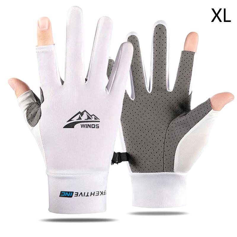 Летние солнцезащитные перчатки женские тонкие ледяные шелковые анти-ультрафиолетовые росы пальцы сенсорный экран вождение езда нескользящие дышащие перчатки