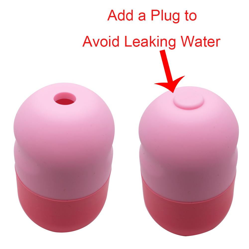 Розовая силиконовая форма для массажных ледяных кубиков для лица, контурный ролик для лица, уход за кожей лица