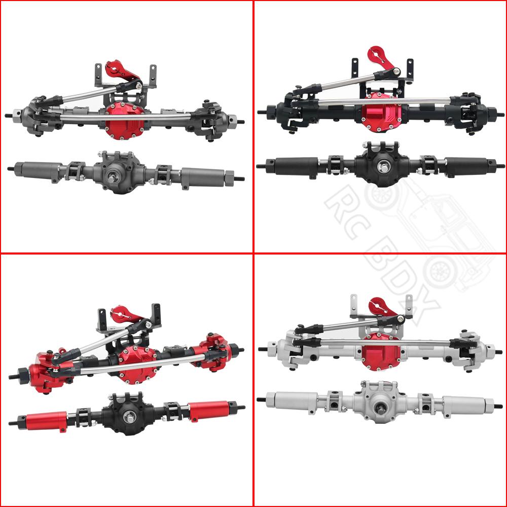 SCX10 II Aluminum Alloy CNC Front Rear Axle Set 30T/8T for 1/10 RC Crawler Axial AR44 90047 90046 AX90060 Builders Kit Upgrade